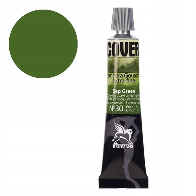 Renesans Cover Tempera Verf 20ml - Levendig Groen