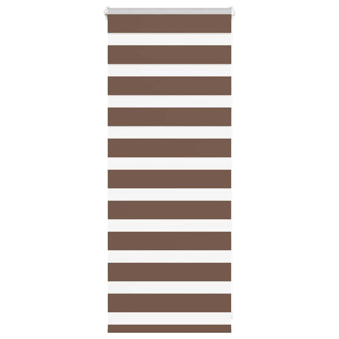 vidaXL - Zebra - rolgordijn - 55x100 - cm - stofbreedte - 50,9 - cm - polyester - bruin