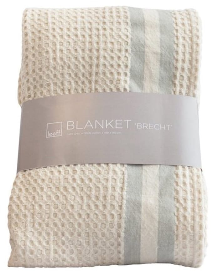 Leeff Blanket Brecht light grey - Deken - Plaid