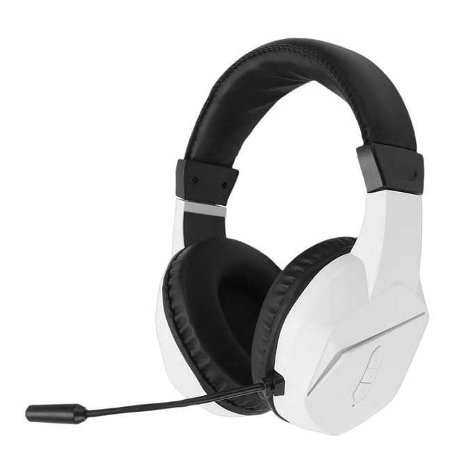 Draadloze Gaming Headset 2.4G Bluetooth 5.4 RGB Licht Draadloze Gaming Koptelefoon met Ruisonderdrukkende Microfoon voor PC Computer wit