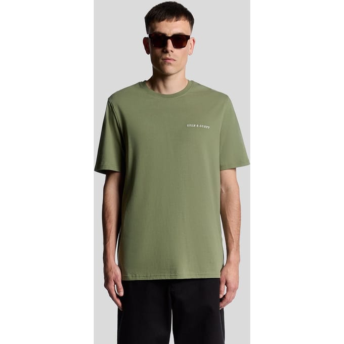 Lyle & Scott Script Logo Katoenen Rundhals T-shirt - Groen