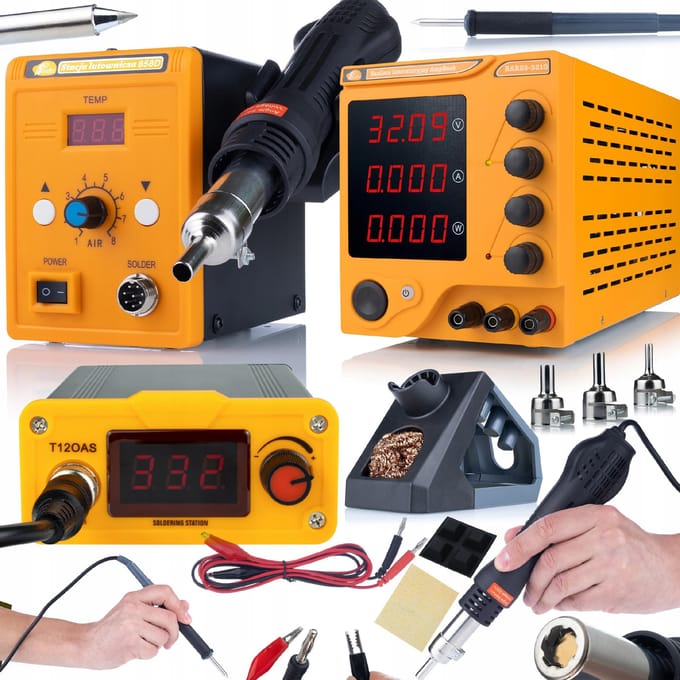 Rosfix Servicesset ProTech Trio v1 - Voeding - Soldeerbout - Hot-Air - 32V 10A, 700W