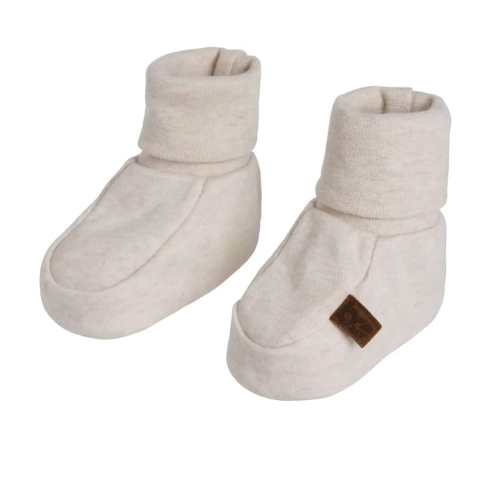 Baby's Only Slofjes Melange - Warm Linen - 3-6 mnd - 100% ecologisch katoen - GOTS