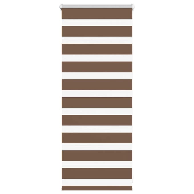 vidaXL - Zebra - rolgordijn - 60x100 - cm - stofbreedte - 55,9 - cm - polyester - bruin