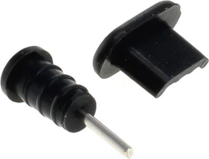 Afsluit cover / Poortbeschermer voor USB Micro B en 3,5mm Jack poort / zwart