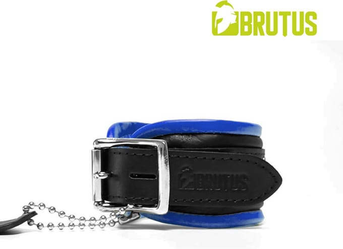 BRUTUS LEATHER - Leren Enkelboeien- Zwart/Blauw