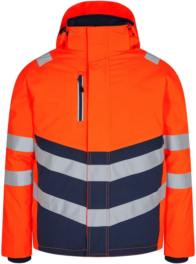 Engel Safety winterjack 1948-930 - Hi-vis Orange / Blue Ink - L