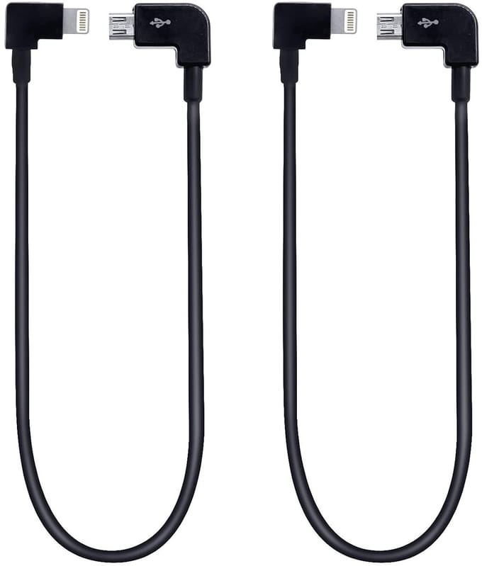 2 Stuks Micro USB Kabel 29cm Nylon Data Kabel voor Drone Besturing en Opladen Mavic Mini Zoom PRO AIR Spark