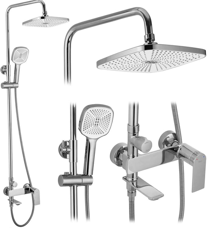 Rea My1902-78C Storm Regendouche Chroom 136 Cm