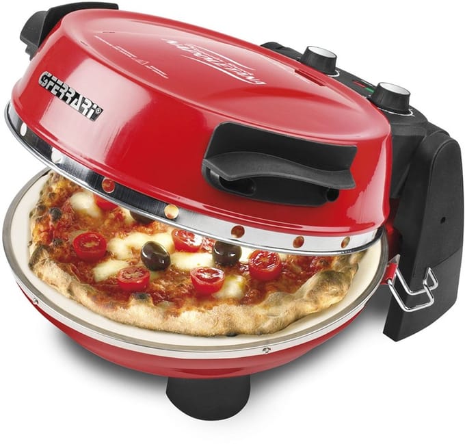 G3 Ferrari Pizzeria Snack Napoletana Rood - Pizzaoven - 400°C - 2 Vuurvaste Pizzastenen Ø31 cm - Pizza in 5 Minuten