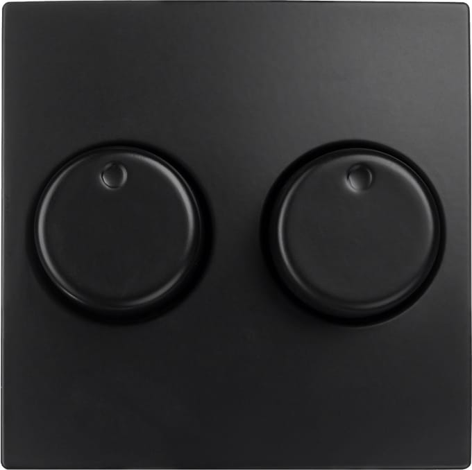 Centraalplaat - met knop - voor duo dimmer - tbv Berker S1 - antraciet