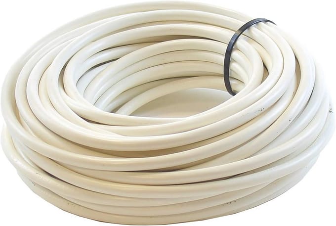 Flexibele Witte 3-aderige Kabel 0.75mm² - Op Rol of Per Meter