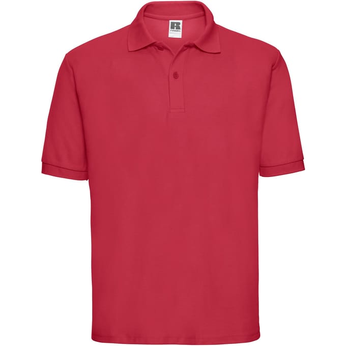 Russell Heren Polycotton Pique Poloshirt (Klassiek rood)