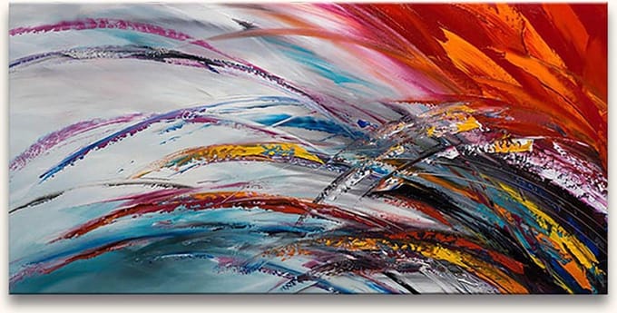 Handgeschilderd schilderij Olieverf op Canvas - Feathers