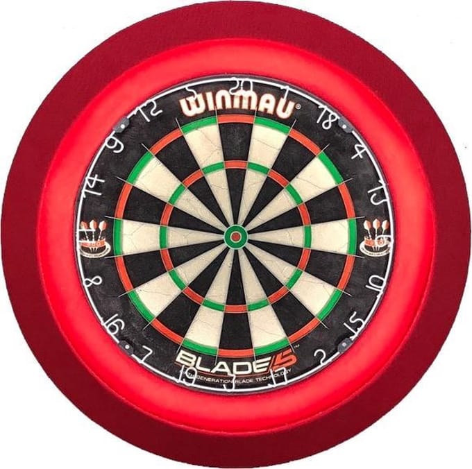 LENA Dartbord Verlichting Deluxe (Rood)