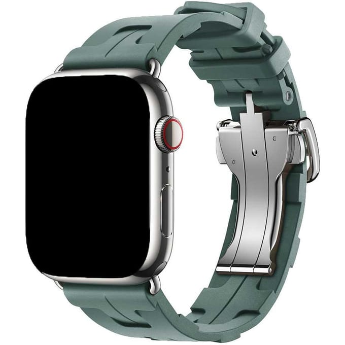 2+1 | Apple Watch Bandje Kilim - Siliconen - Dennengroen