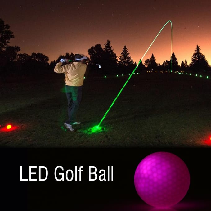 1 Stuk Elektronische LED Verlichting Golfbal voor Donkere Nacht Sport Oefening Training(Roze) white