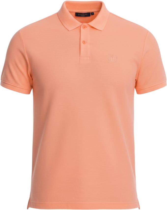 OMBRE Polo - Regular Fit - Katoen - Korte Mouw Perzik M