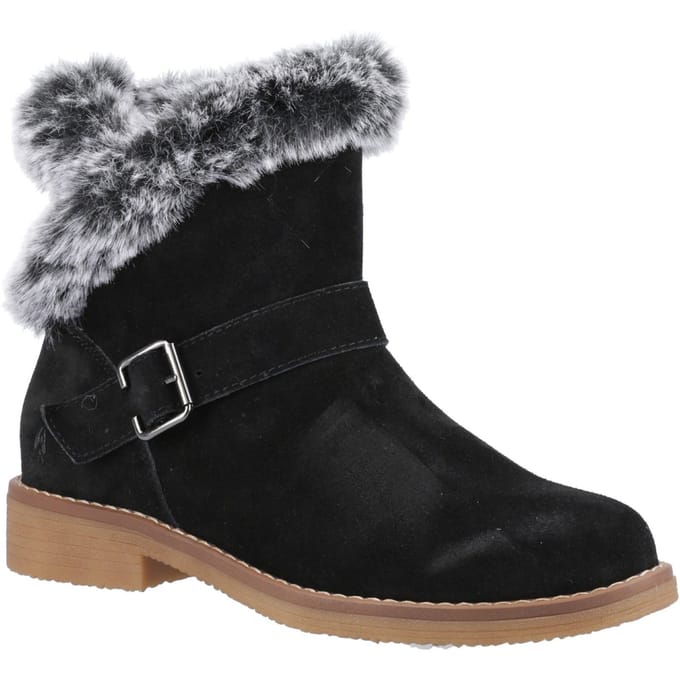 Hush Puppies Hannah Suède Dameslaarzen Zwart