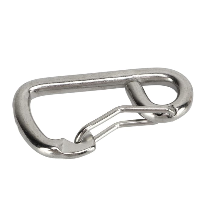 Veerhaak Karabinier 316 Roestvrij Staal Marinekwaliteit Heavy Duty Veerhaken voor Duiken white
