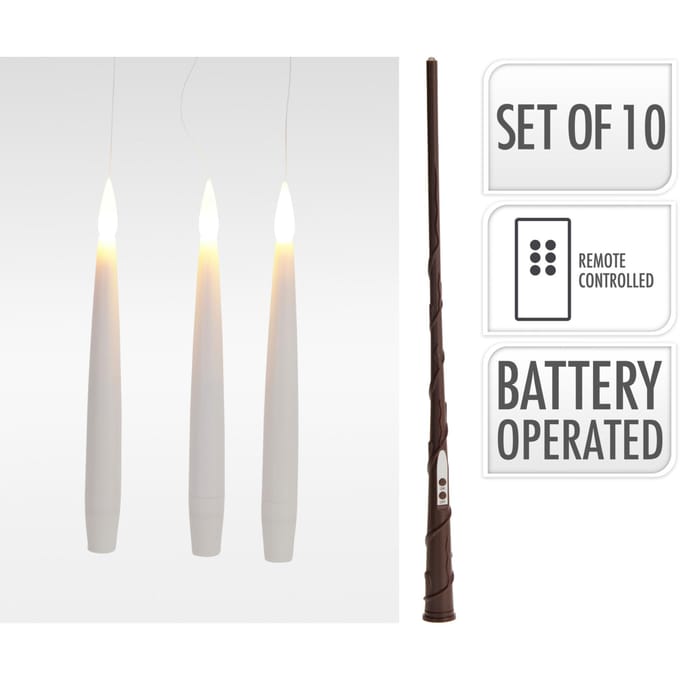 Hangkaarsen set van 10 Led 1,5x15,2cm