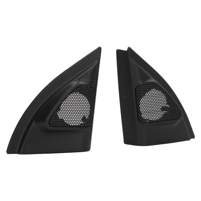 2 pièces Couvercle de montant de porte de voiture Tweeter Garniture Panneau de haut-parleur Remplacement pour Vios YARiS 2014+ gray