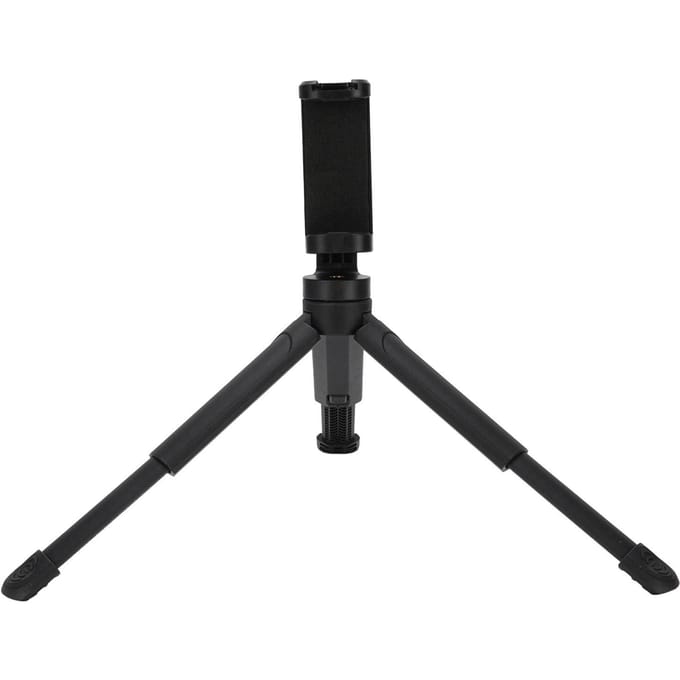 Telefoon Uitschuifbaar Statief Universeel Horizontaal Verticaal Statief Standaard met Telefoonklem Koude Schoenbevestiging black