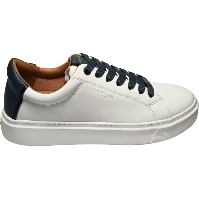albcldm-9010-wad Alexander Smith Wit leder voor heren
