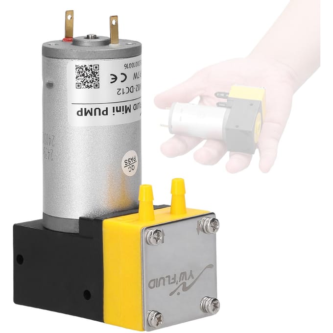 YW02 Miniatuurmembraanpomp Compacte vacuümpomp Krachtige pomp met verstelbare oriëntatie en 12V veelkleurig