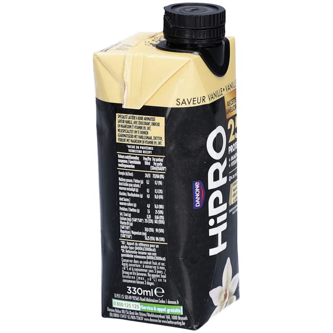 Danone HiPRO Eiwitshake – Vanille – 25g Proteïne – 8 x 330ml – Lactosevrij