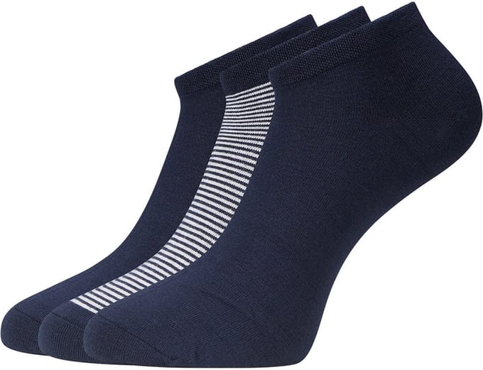 Bamboo Basics Sneakersokken Dani - 3-pack - Maat 47-50 - Bamboe Navy Sokken - Onzichtbare Sokken
