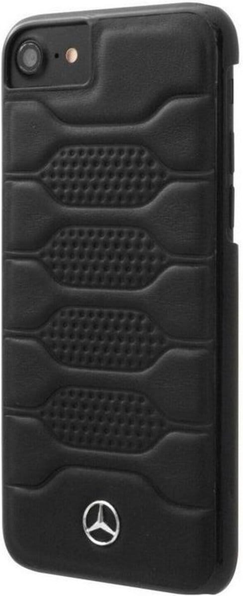 Mercedes-Benz Leather Pattern Back Case - Apple iPhone 6/6S/7/8/SE2020/SE2022 (4.7") - Zwart