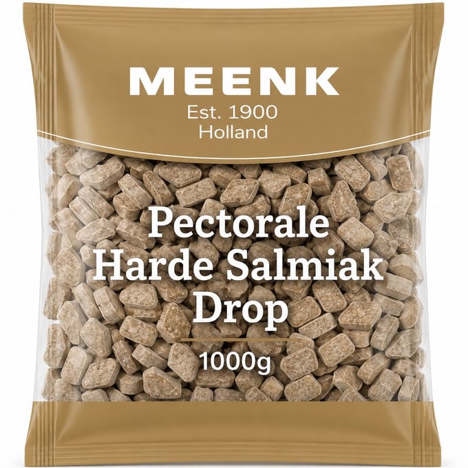 Meenk Pectorale Harde Salmiak Drop - 1 Kilo - Oud-Hollandse Menthol & Salmiak Drop
