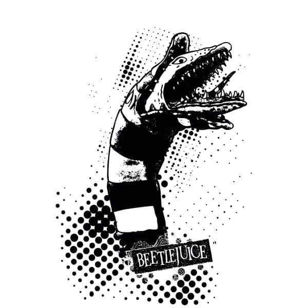 Beetlejuice Sandworm Attack Women's T-Shirt - White - XL - Wit