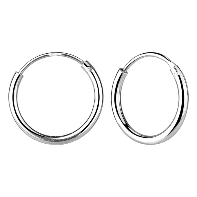 Joy|S - Zilveren oorringen 18 mm - 2 mm dikte