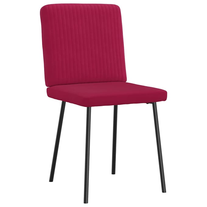 vidaXL Eetkamerstoelen 2 st fluweel wijnrood