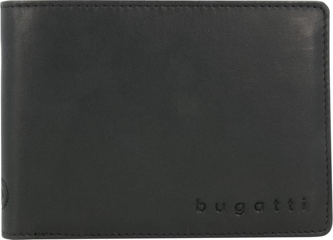 Bugatti Primo portemonnee leer 12 cm - Jongens - Horizontaal - schwarz