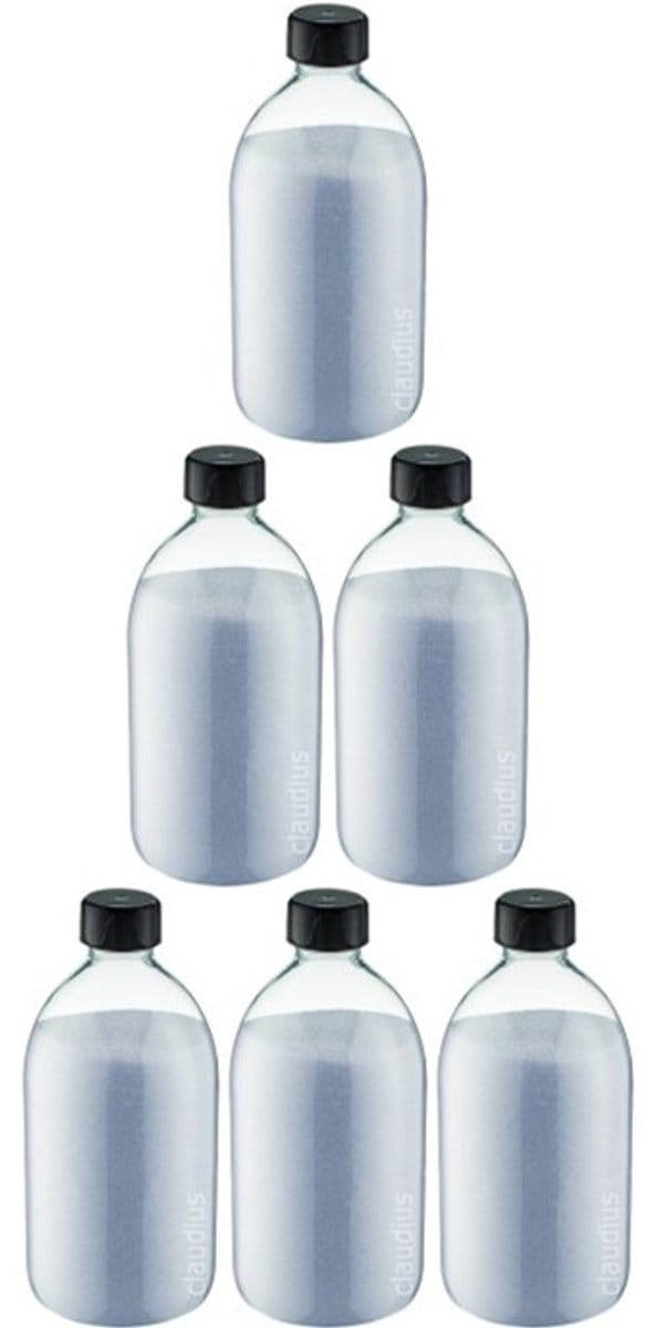Scrubzout Lavendel - 650 gram - Fles met zwarte dop - set van 6 stuks - Hydraterende Lichaamsscrub