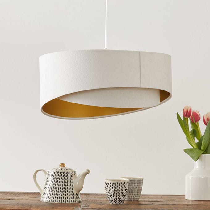 Maco Design Tweekleurige hanglamp Chloe in gelaagde look