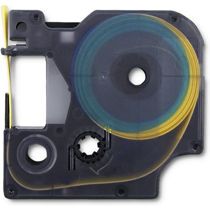 Qoltec DYMO D1/DM1 Printer krimpkous |   12 mm * 1,5 m |   Geel |   Zwarte print