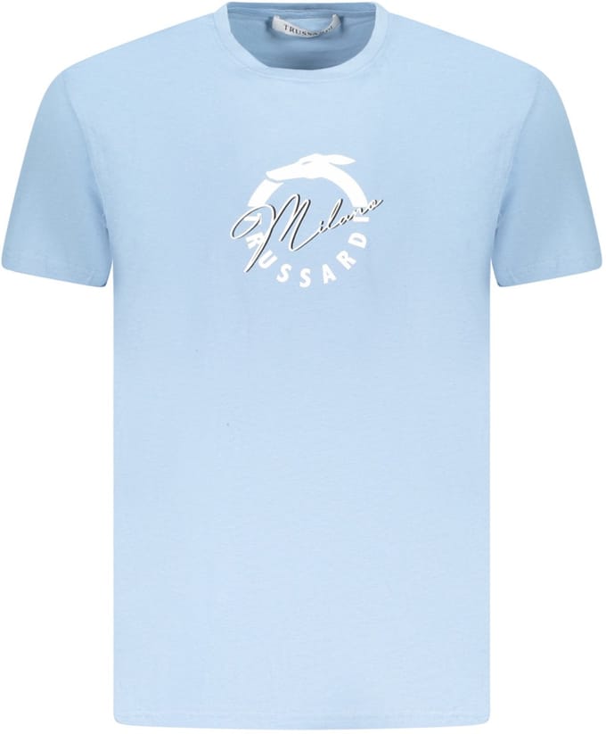 Trussardi Milano Logo Tee - Light Blue T-Shirts