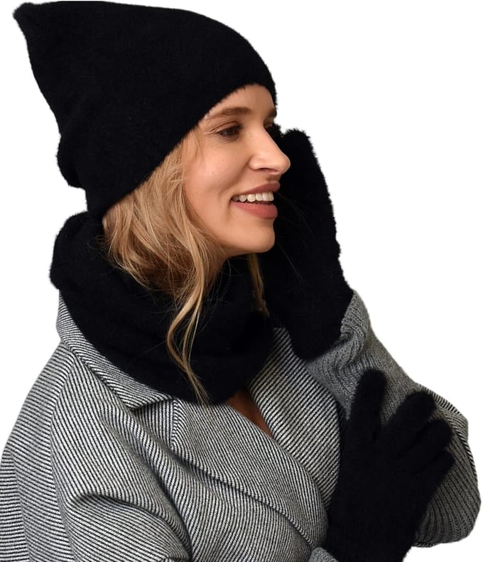 Alur - Hoofddoek - Beanie - Alpaca Touch - Zwart