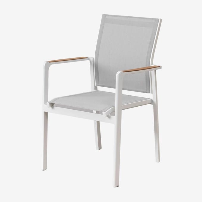 Tuinstoelen Set - Buitenstoelen - Buiten Ontspannen - Stapelbaar Ontwerp - 88 cm Hoog - Wit