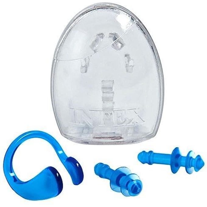 EAR PLUGS AND NOSE CLIP COMBO SET. 1 Pair Plug. 1Pc Clip AND Case. Ages 8+