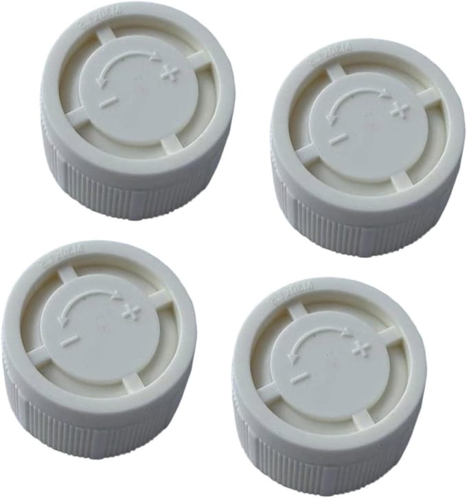 Radiator Thermostaat Cap - Verwarming Controle - Efficiënte Verwarming - M30x1.5 Schroefdraad - 4 Stuks - Witgrijs