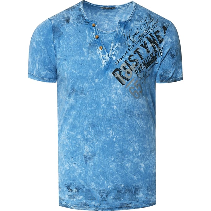 V-hals T-shirt met logo-print aan de zijkant