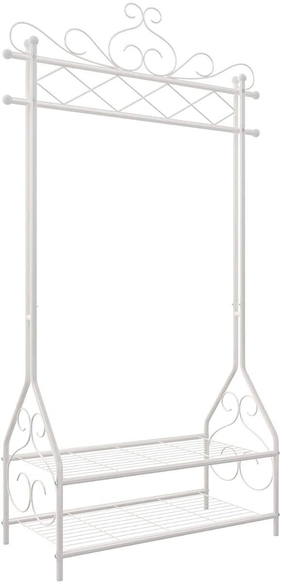 Hoppa! - Vintage kledingstandaard - wit - metaal - 92 x 173 x 41 cm (B x D x H)