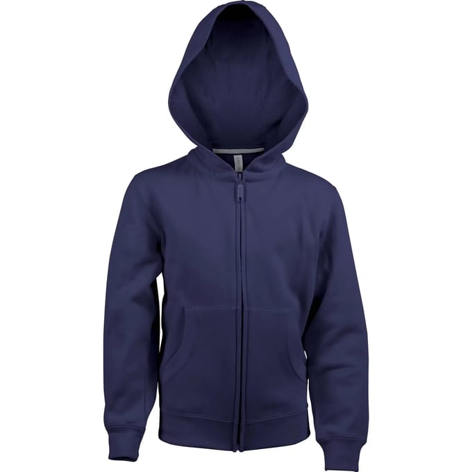 Kariban Kinder hooded sweater met rits K455 - Navy - 10/12 Y (10/12 ans)
