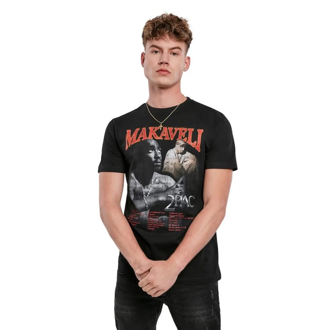 Mister Tee Tupac - Tupac Makaveli Heren Tshirt - 4XL - Zwart