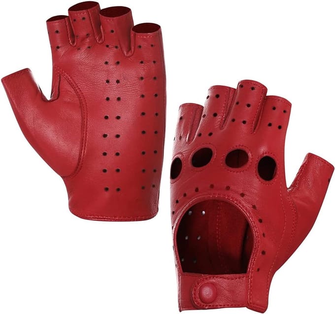 Handschoenen zonder vinger Schaffell enkellijnige halfvinger GL012